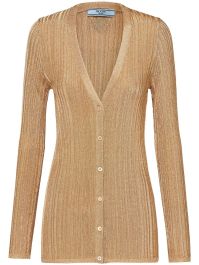 Prada vest met v-hals - goud