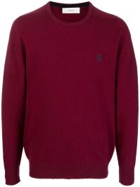 Pringle of scotland trui met geborduurd logo - rood - Rood