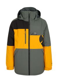 Protest ski-jack hugo jr. grijsgroen/geel
