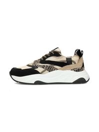 Ps poelman leren sneakers beige/zwart