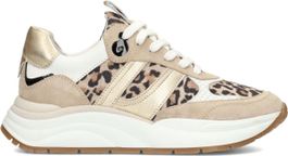 Ps poelman suède sneakers met panterprint beige