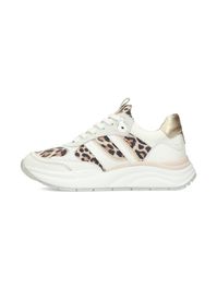Ps poelman suède sneakers met panterprint wit
