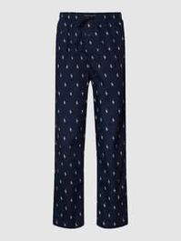Pyjamabroek met all-over logo, model 'woven'