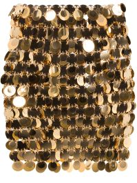 Rabanne mini-rok met pailletten - goud