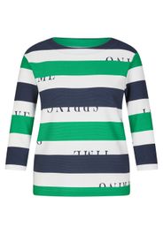 Rabe - groen sweater blokstreep - maat 48