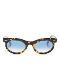 Ray-ban wayfarer bril met ovalen montuur - bruin