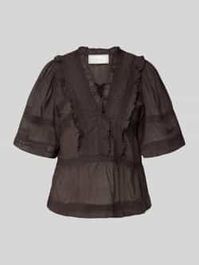 Regular fit blouse met v-hals, model 'evienne'