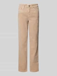 Regular fit broek met paspelzakken, model 'pearlie'