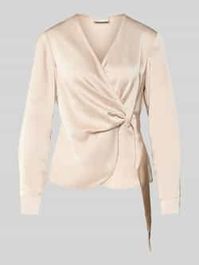 Regular fit wikkelblouse van satijn, model 'petris'