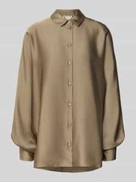 Relaxed fit blouse met platte kraag