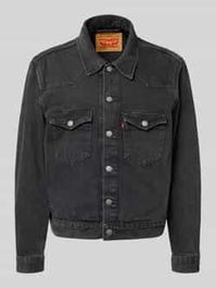 Relaxed fit jeansjack met borstzakken