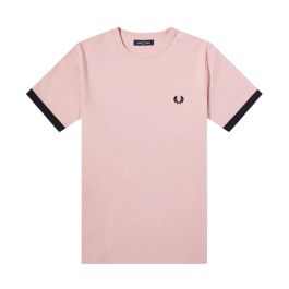 Ringer t-shirt fred perry , roze , heren - Roze