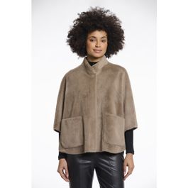 Rino & pelle faux fur cape dewi.7002511 10868 toffee