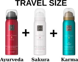 Rituals - combi set - travel shower gels - sakura 50 ml + ayurveda 50 ml + karma 50 ml - 3x 50 ml = 150 ml - douchegels - doucheschuim
