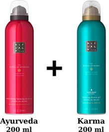 Rituals - duo set - ayurveda shower gel 200 ml + karma shower gel 200 ml + gift bag - douchegels - doucheschuim