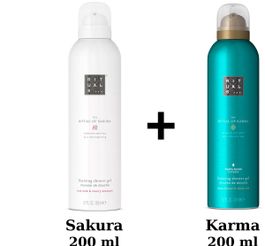 Rituals - duo set - sakura shower gel 200 ml + karma shower gel 200 ml + gift bag - douchegels - doucheschuim