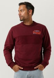 Rode scotch & soda trui cut + sewn panelled artwork sweatshirt - Rood