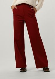 Rode vanilia wijde broek tailored twill met ring