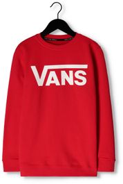 Rode vans trui by vans classic crew boys true red-white - Rood