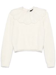 Rotate birger christensen trui met kanten kraag - wit