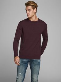 Paarse Round-neck knitwear jack & jones , paars , heren