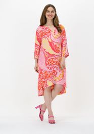 Roze ana alcazar midi jurk tunic dress okotex 100 fsc