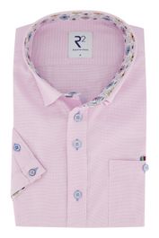 Roze overhemd korte mouwen r2 amsterdam - Roze
