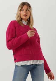 Roze tommy hilfiger trui org cotton button c-nk sweater