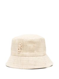 Ruslan baginskiy vissershoed met logo-applicatie - beige