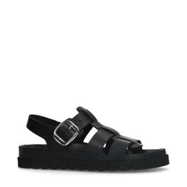 Sacha leren sandalen zwart
