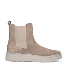 Sacha suede chelsea boots beige