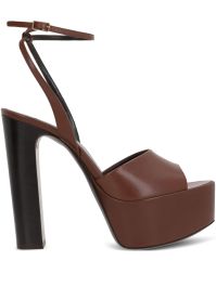 Saint laurent 125 mm jodie sandalen - bruin