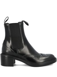 Saint laurent 50 mm vicent leren brogue chelsea laarzen - zwart