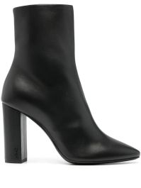 Saint laurent lou 95mm leren laarzen - zwart