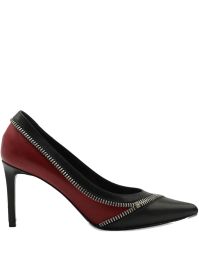 Saint laurent pre-owned 80mm two-tone zipper detail pumps - zwart