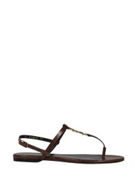 Saint laurent sandalen - lizard-print leather cassandra sandal in zwart