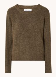 SamsØe samsØe nor o-n short fijngebreide pullover in alpaca wolblend