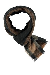 Sarlini geruite sjaal zwart/camel