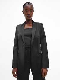 Satijnen single-breasted blazer