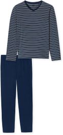 Aseniza Herenpyjama voor de winter, katoen, lange mouwen, tweedelig, licht, elegant, Donkergrijs_1, XXL Aseniza Herenpyjama voor de winter, katoen, lange mouwen, tweedelig, licht, elegant, Donkergrijs_1, XXL