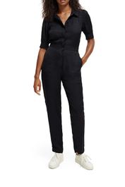 Scotch & soda all-in-one in jacquard quality night maat: xl | jumpsuits outlet | dames | zwart
