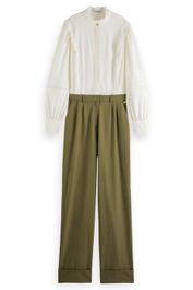 Scotch & soda romantic jumpsuit with embroidery details vanilla white / ar maat: 34 | jumpsuits outlet | dames | wit