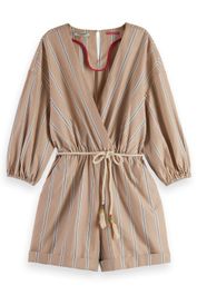 Scotch & soda short jumpsuit with multicolor embroidery rope stripe maat: 34 | playsuits outlet | dames |