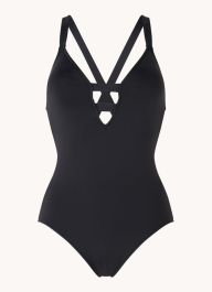 Seafolly deep v voorgevormd badpak met uitneembare vulling