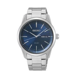 Seiko horloge sne525p1 zilverkleurig/donkerblauw