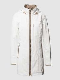 Shaped fit zomerjack met capuchon, model 'westside' - Geel