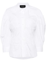 Simone rocha blouse met korset afwerking - wit