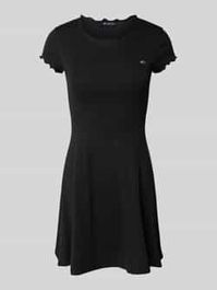 Slim fit mini-jurk met ruches