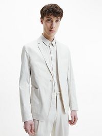 Slim katoenen single-breasted blazer