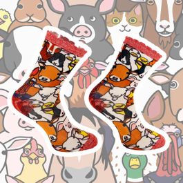 Sock my farm fun - damessokken - 36-38 - leuke sokken - naadloos - duurzaam - moederdag cadeau